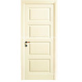 Elegante blanco pintado talla MDF puerta